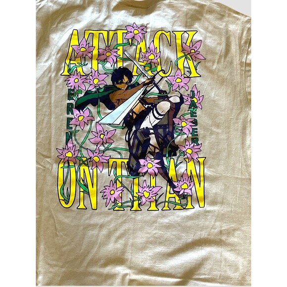 Men’s Graphic Tees T-shirts Size Large Marvel Deadpool & Attack on Titans NWOT - Picture 5 of 6